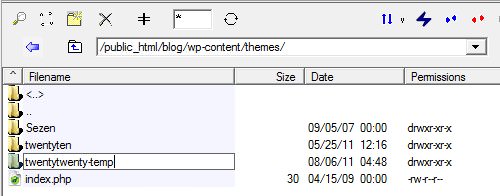 خطاهای رایج در وردپرس -rename_folder